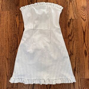 Lulu's White and Black Striped Mini Dress